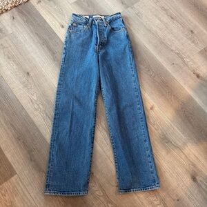 Levi's Women’s Blue Ribcage Straight Denim Jeans size 24